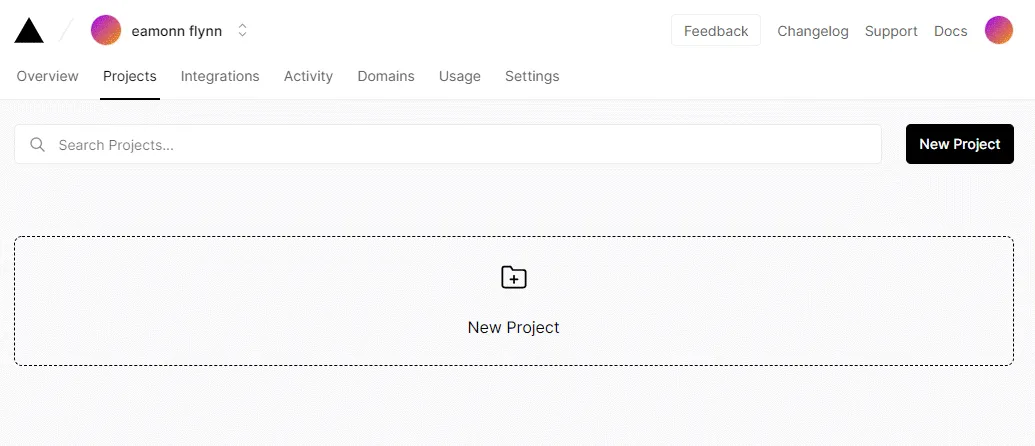 Vercel Create Site